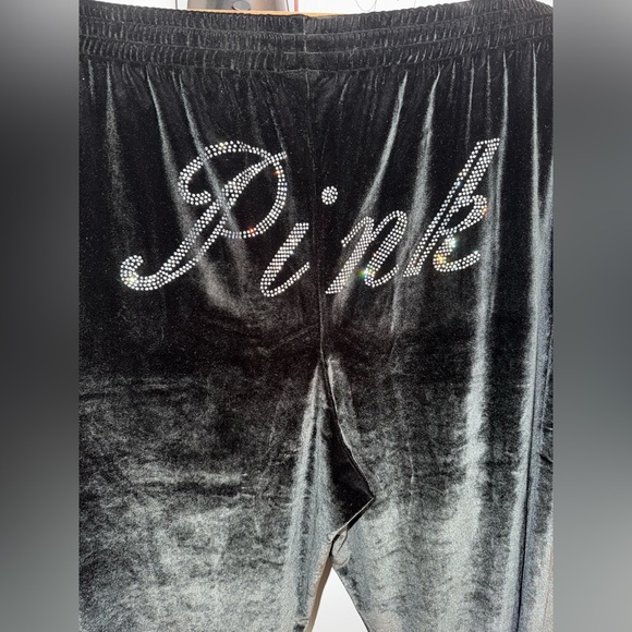Victorias Secret PINK bling velour lounge pants - Picture 2 of 5